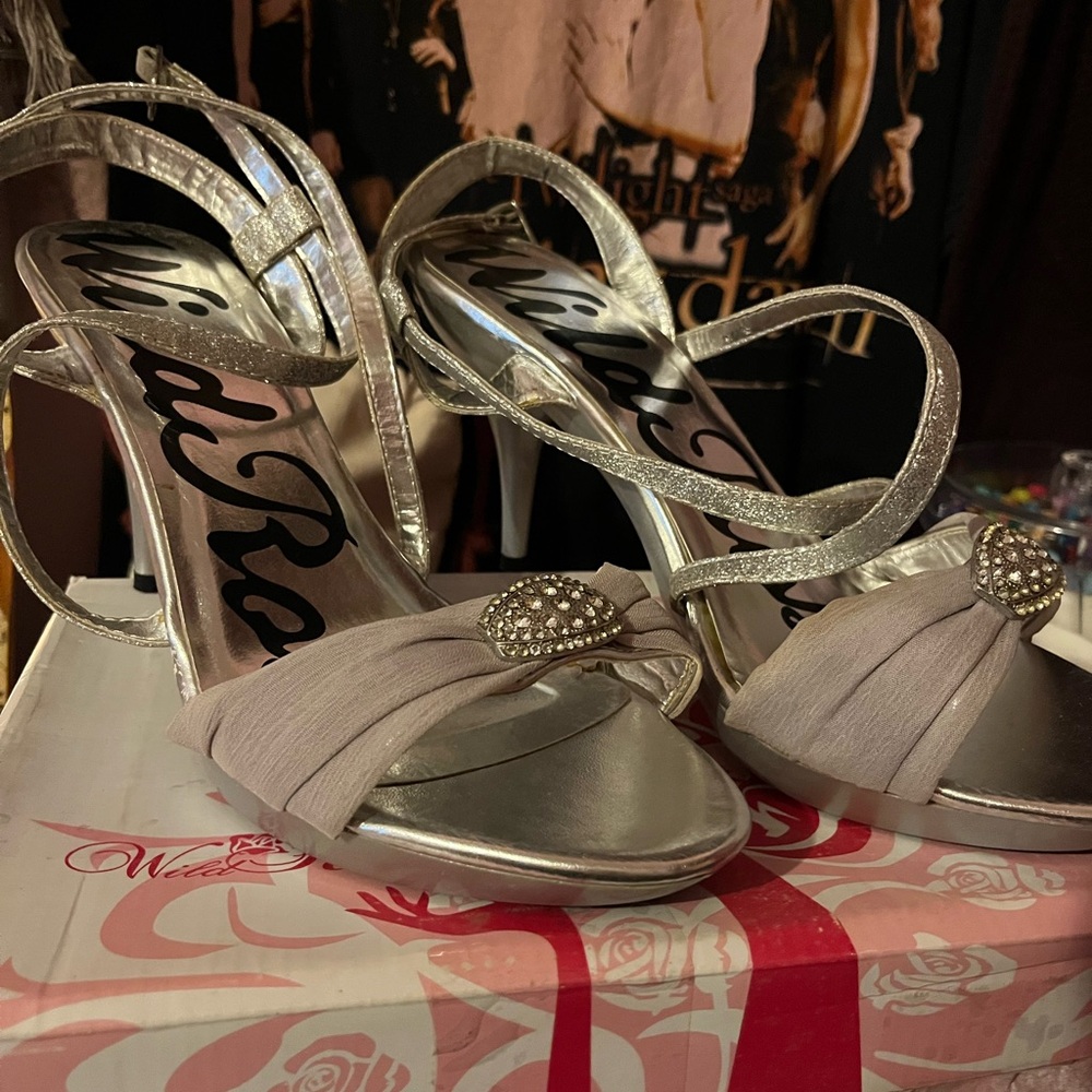 Silver High heels